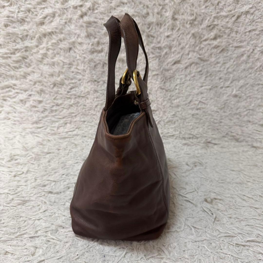 OLD コーチ　ハンドバッグ　レザー　ブラウン — image 3