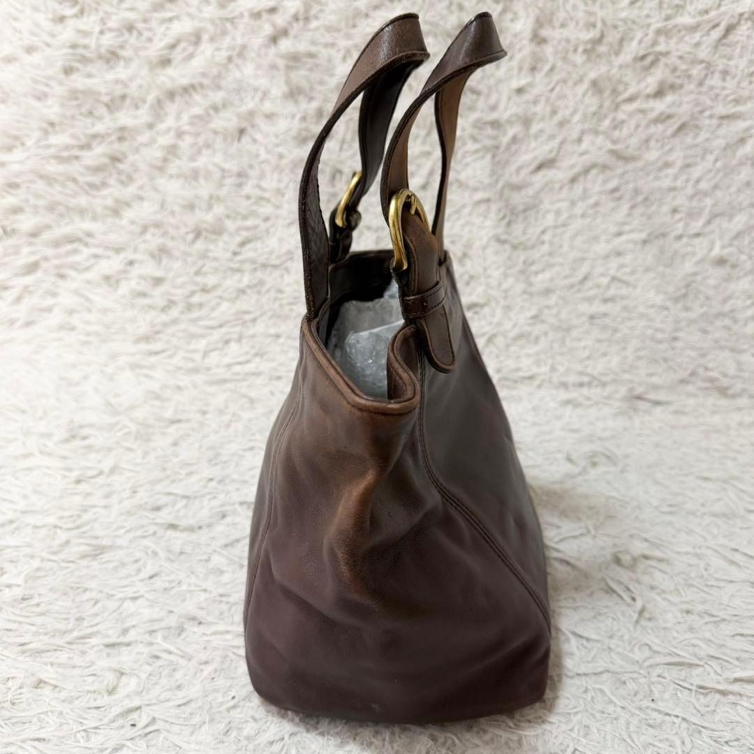 OLD コーチ　ハンドバッグ　レザー　ブラウン — image 4