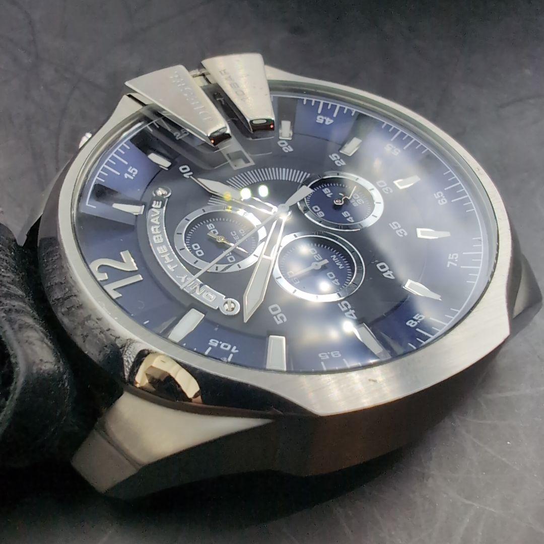 DIESEL ブルー クロノグラフ 腕時計 難あり — image 5