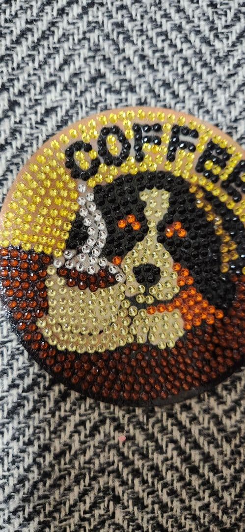 ダイアモンドアート完成品　コースター　バーニーズ　犬 — image 2