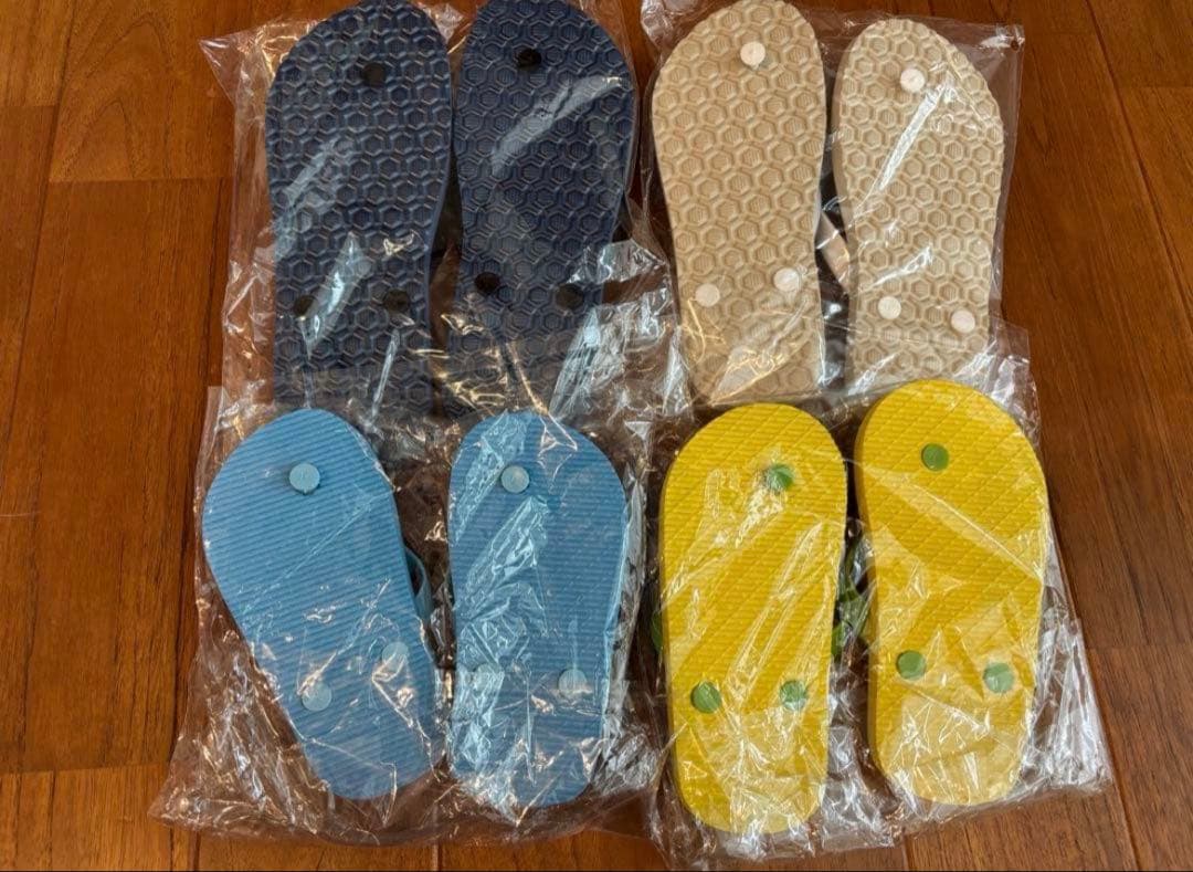 【新品未使用】ルネッサンスリゾートオキナワ オリジナルビーチサンダル 4足セット — image 3