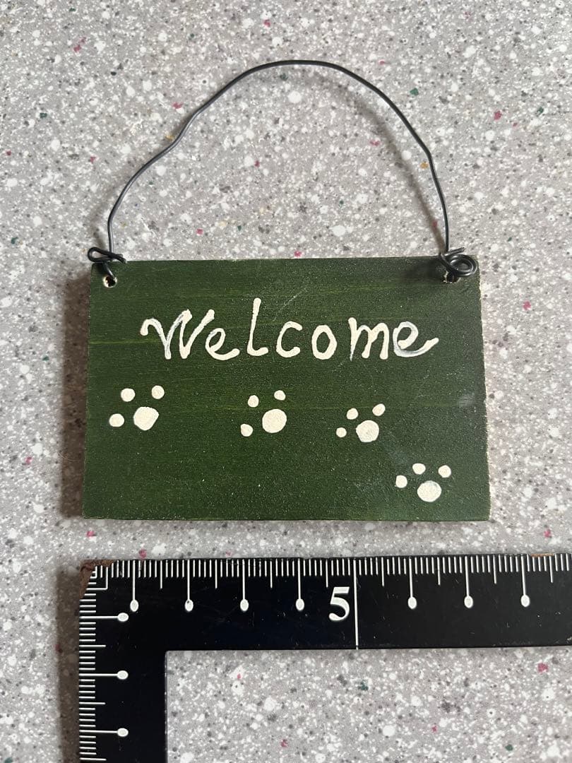 Welcome 木製サインプレート 肉球デザイン — image 3