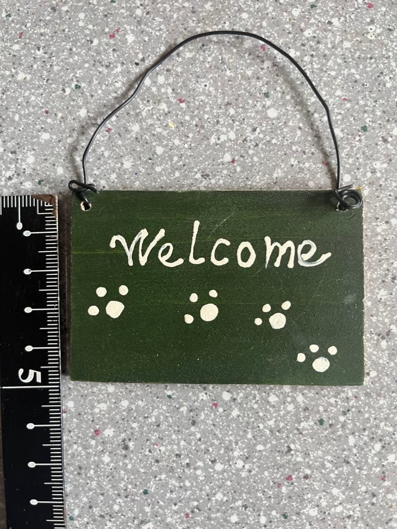 Welcome 木製サインプレート 肉球デザイン — image 4