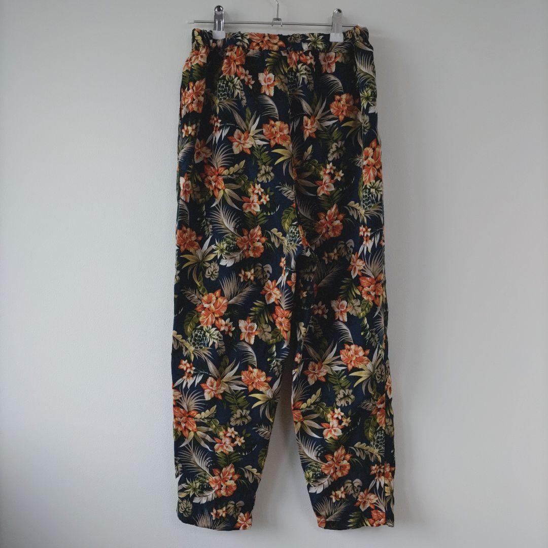 w closet ボタニカル柄 イージーパンツ トロピカル FREE ネイビー系 — image 5