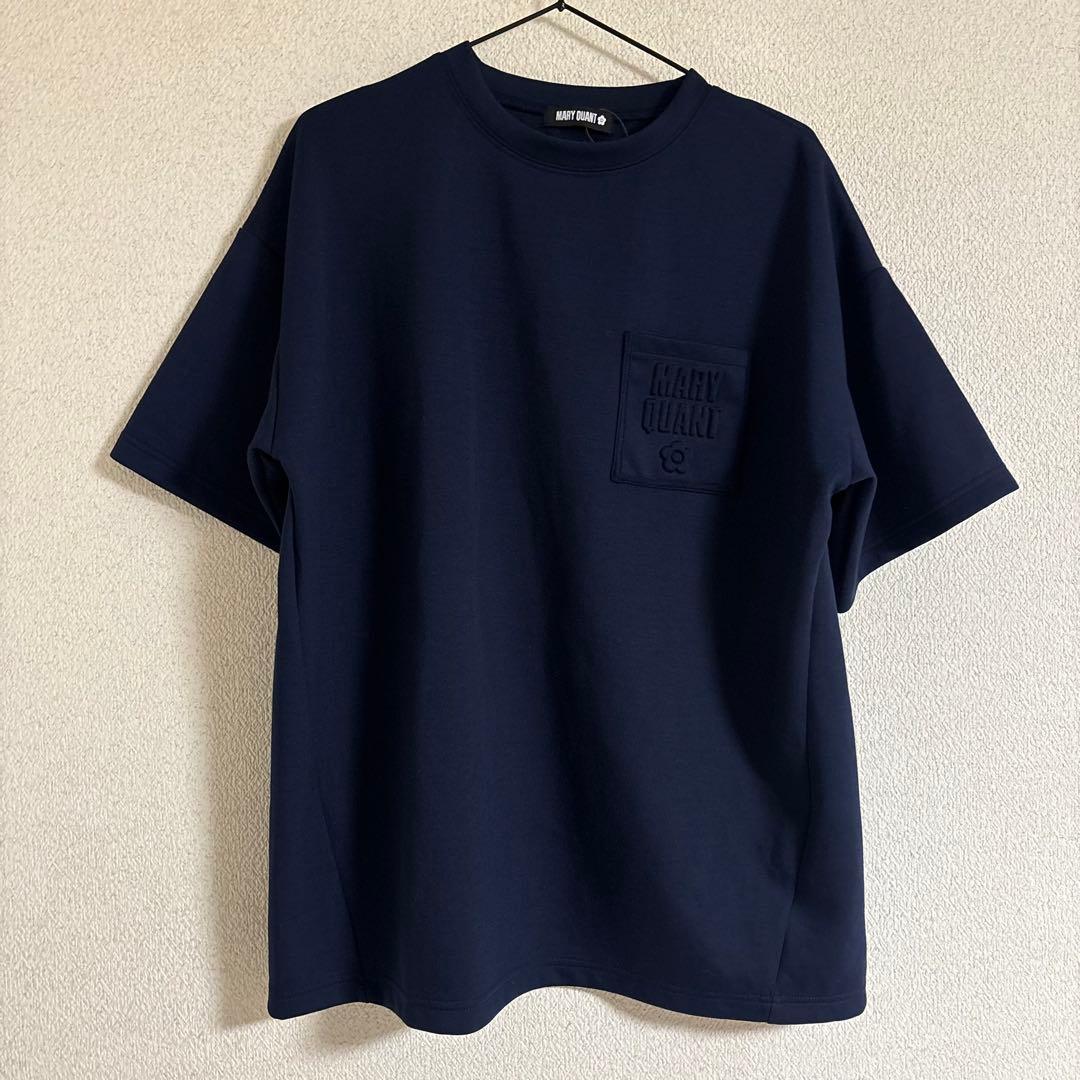 MARY QUANT エンボスロゴ ポケットTシャツ ネイビー — image 4