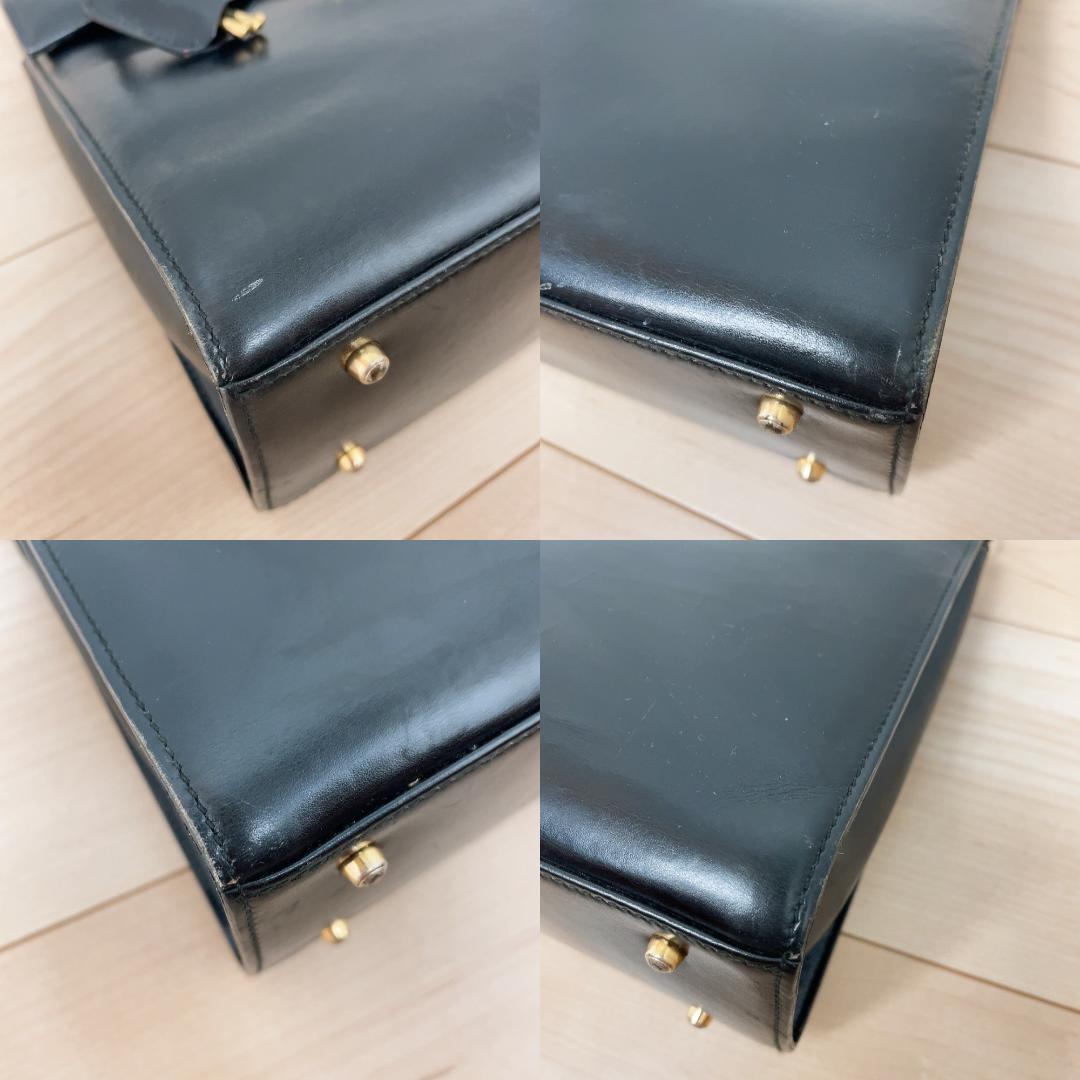 GUCCI レディロック オールドグッチ レザー 黒 ハンドバッグ ゴールド金具 — image 5