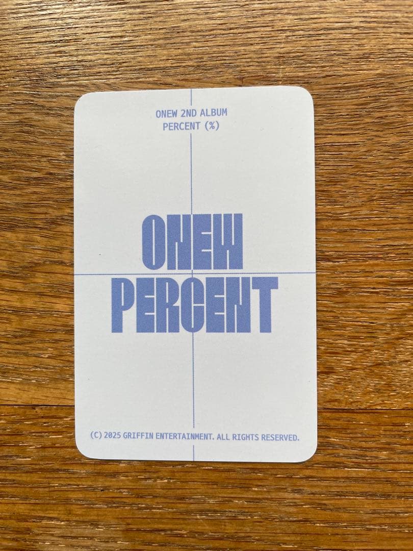 ONEW 2nd Album PERCENT トレカ — image 2