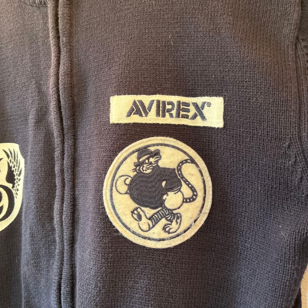 【正規品】AVIREXアビレックス　ニットパーカー　Lサイズ — image 4