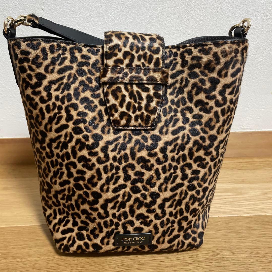 JIMMY CHOO MADELINE ハラコ レオパード 2WAYバッグ — image 4