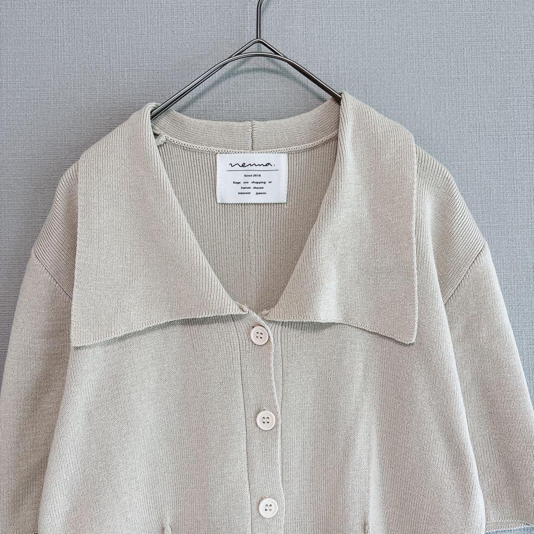 完売品 NEUNA ヌナ ポロネック 半袖 ニット トップス 3795 — image 3