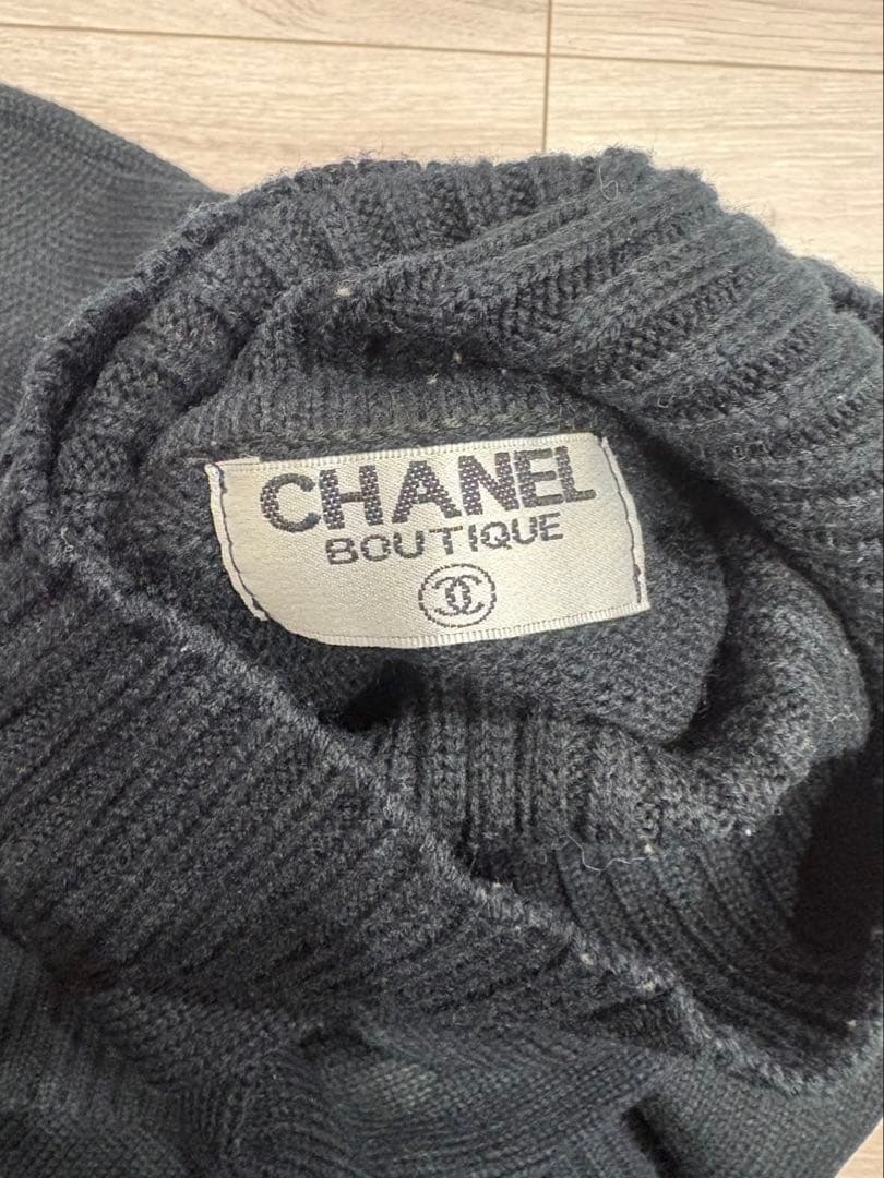 シャネル　CHANEL ハイネック　ブラック　セーター — image 3