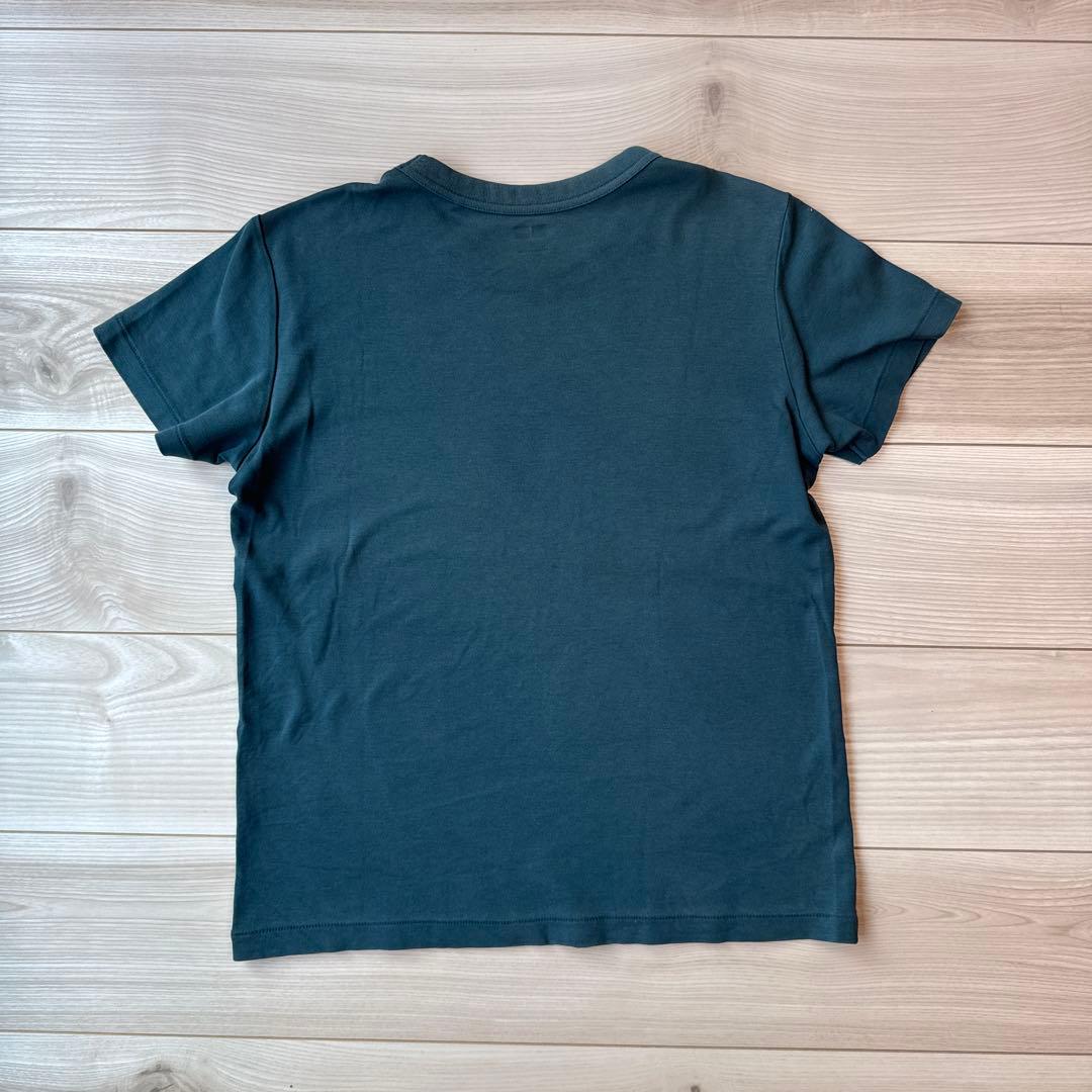 UNIQLO ユニクロ クルーネック半袖Tシャツ Lサイズ ダークグリーン — image 2