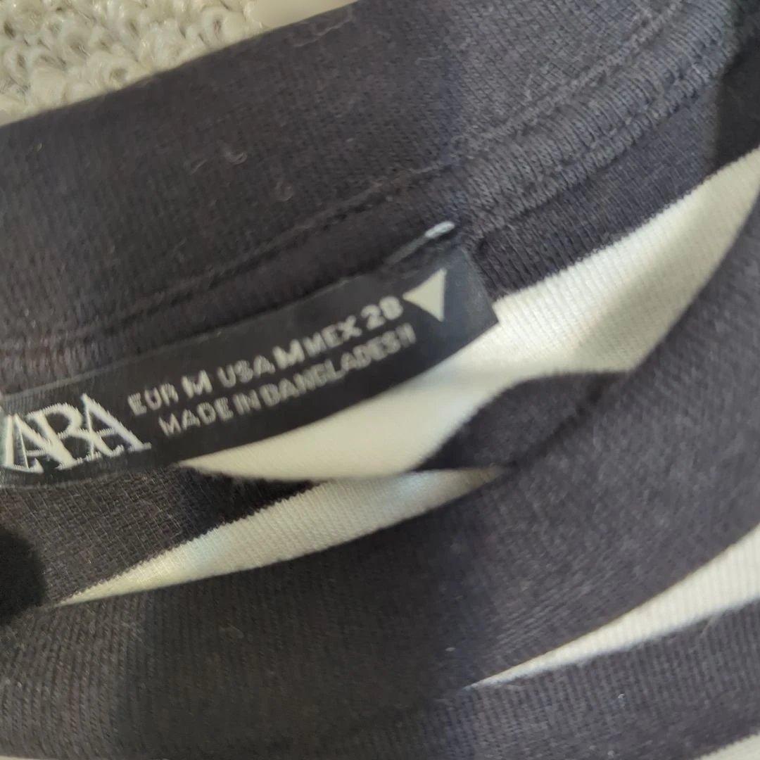 ZARA ボーダー 長袖 クロップド丈 カットソー — image 3