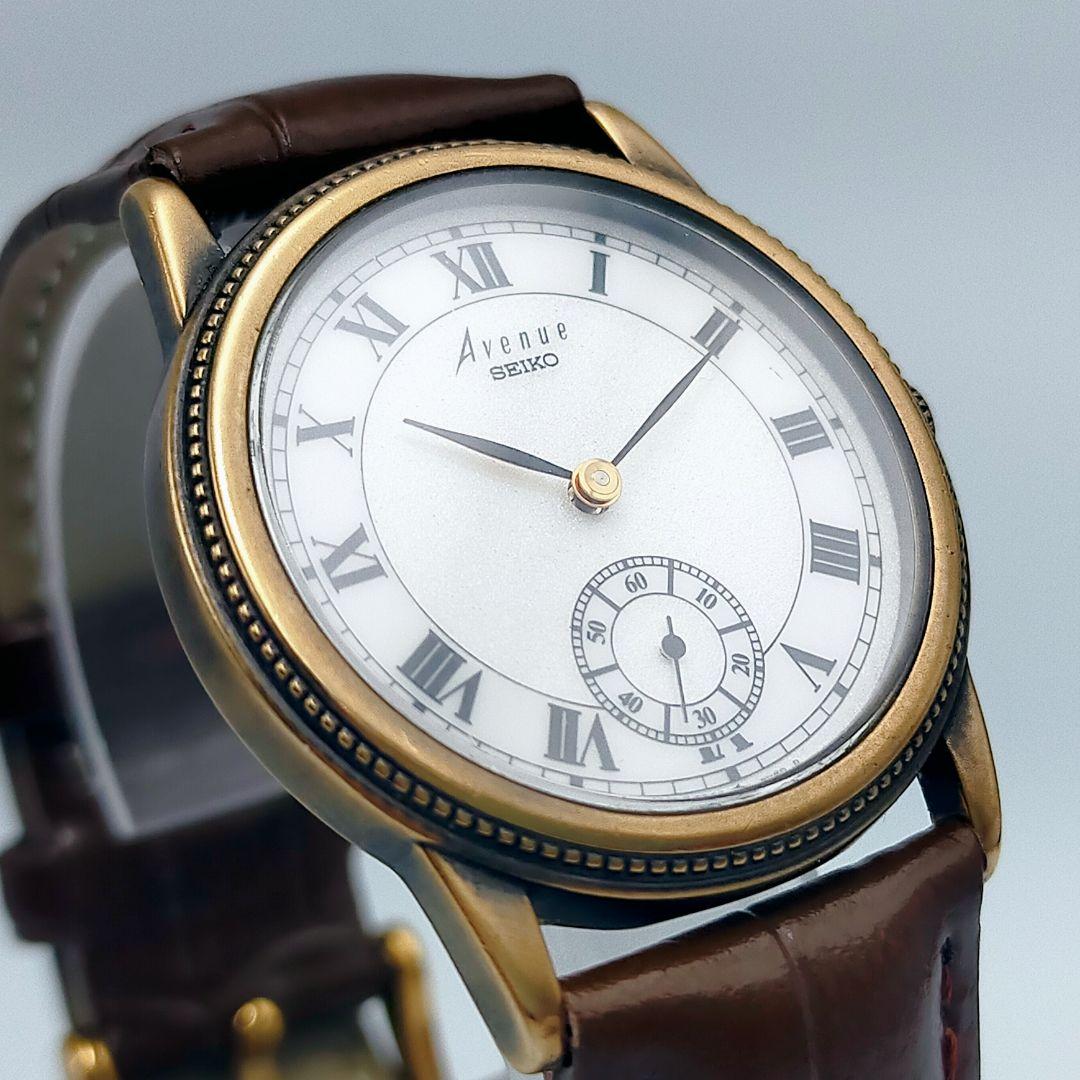 【美品・電池交換済】SEIKO Avenue スモールセコンド アンティーク調 — image 4