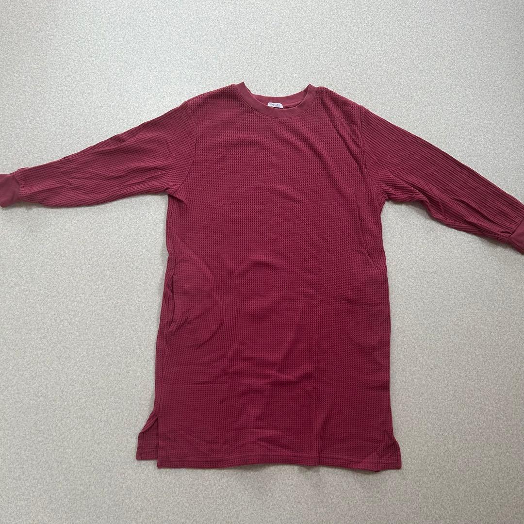 S128　CINEMA CLUB　ピンク系　チュニック　長袖　トップス　M — image 2