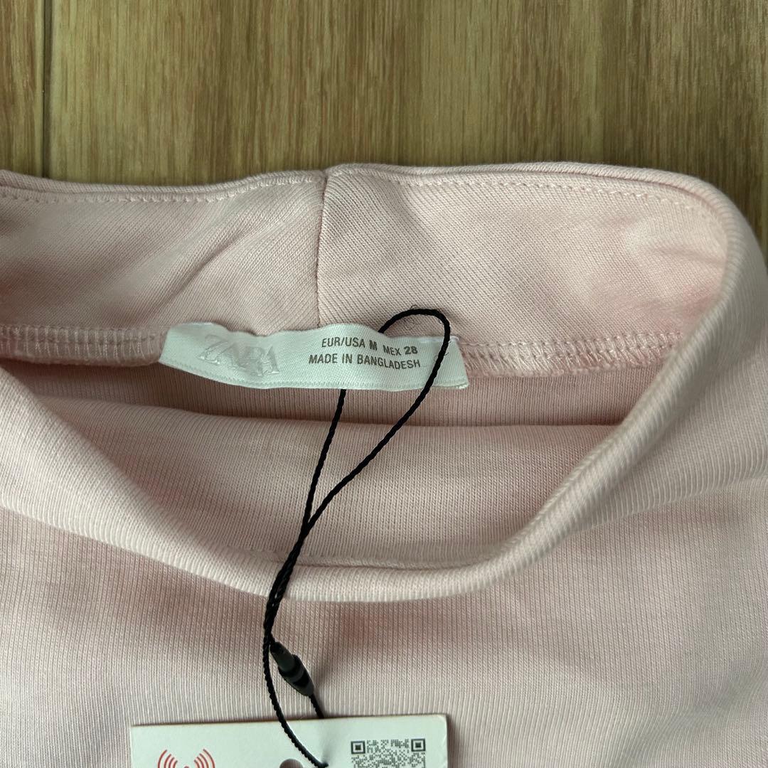 新品タグ付✨ZARA ザラ モックネック 長袖カットソー レディース ピンク M — image 2