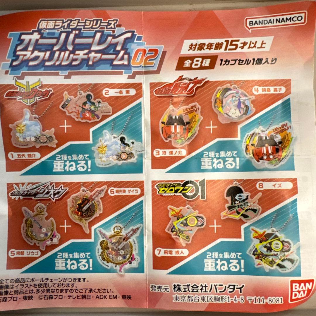仮面ライダー オーバーレイアクリルチャーム03 泊進ノ介・04 詩島霧子 — image 4