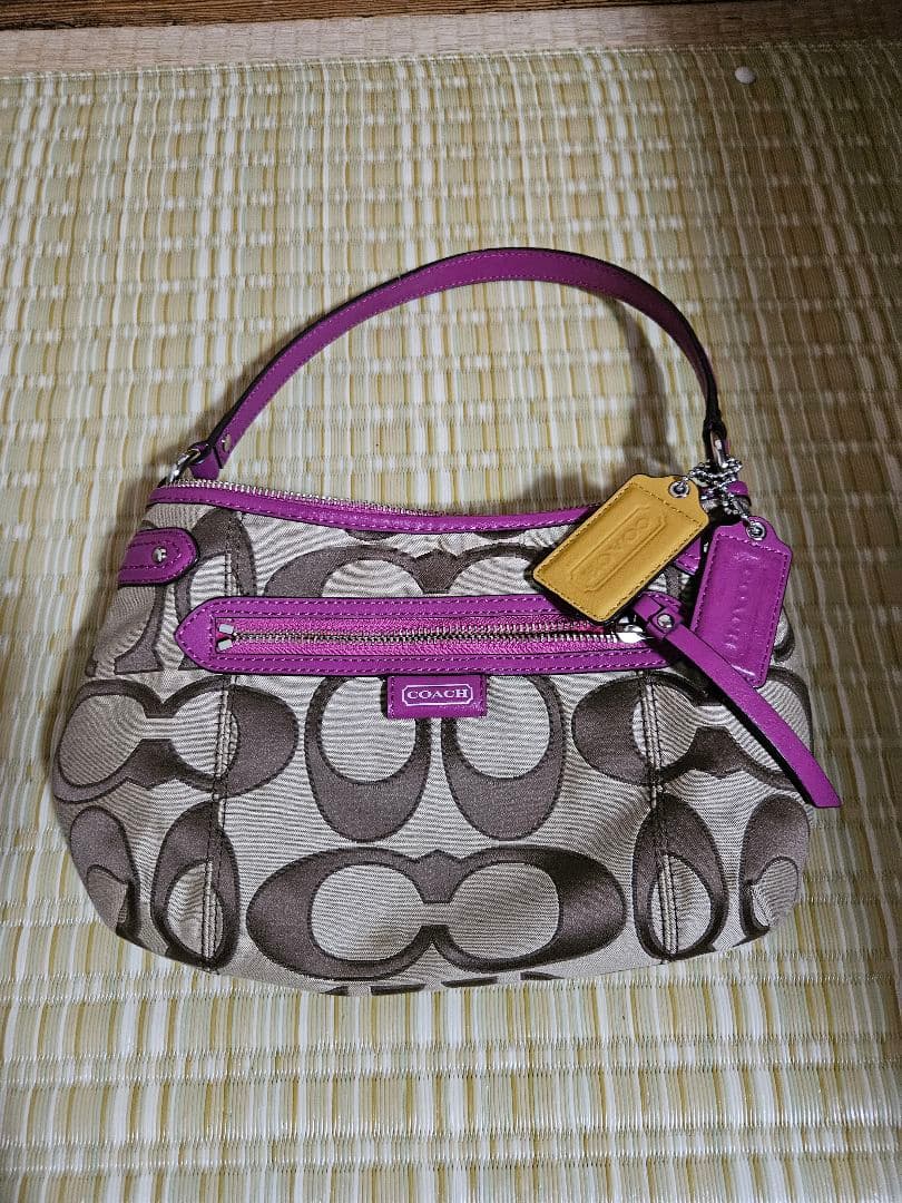 COACH シグネチャー ハンドバッグ パープル — image 2