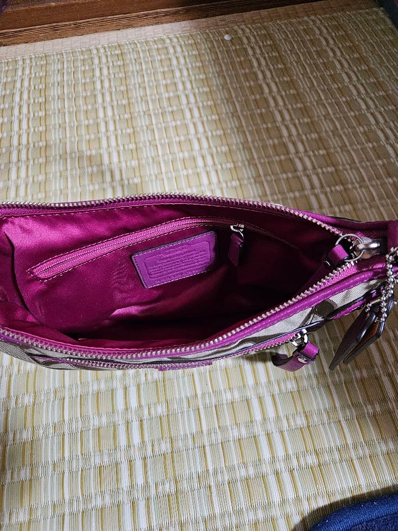 COACH シグネチャー ハンドバッグ パープル — image 3