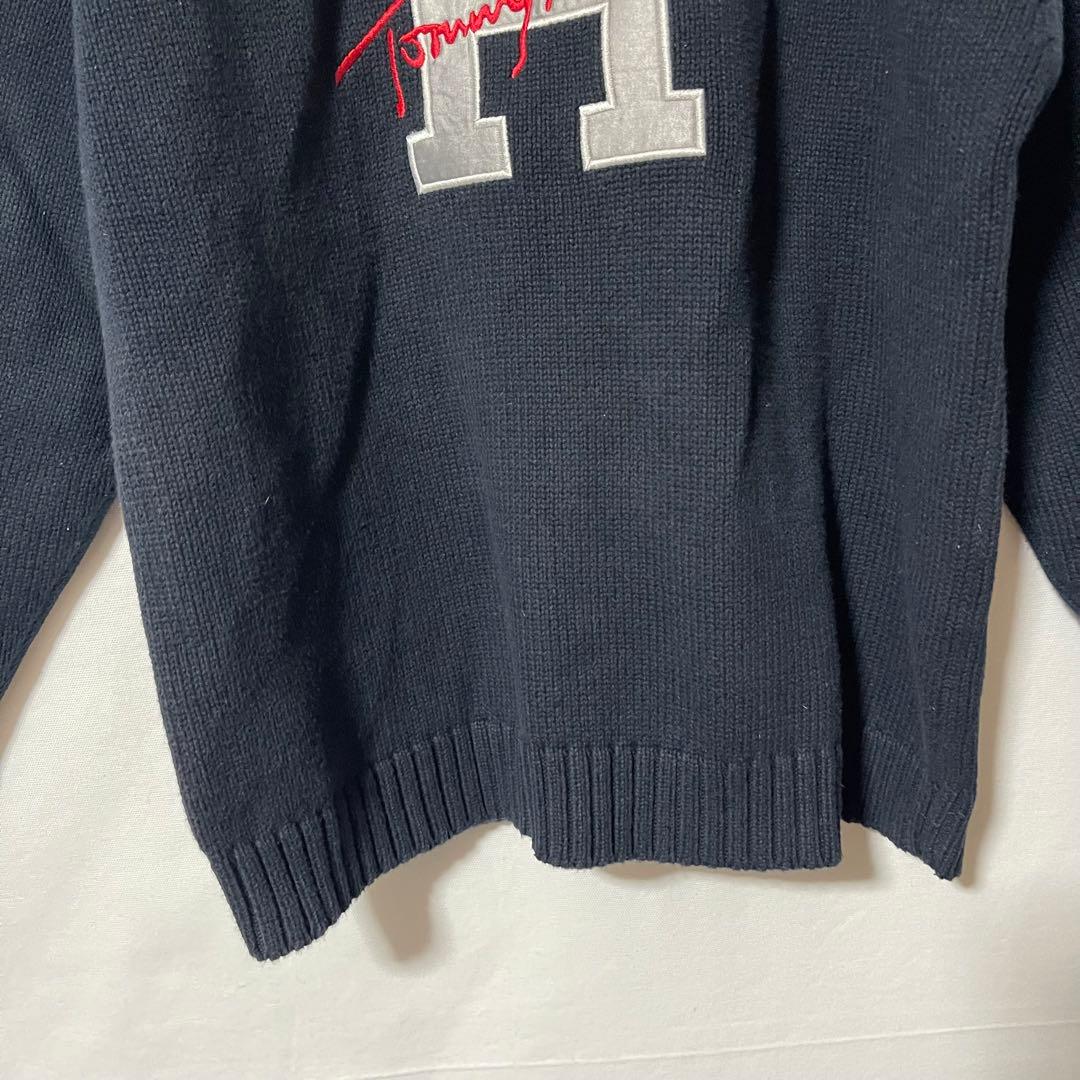 激レア‼️美品✨トミーヒルフィガー　ニット　90s フラッグタグ 刺繍ビッグロゴ — image 4