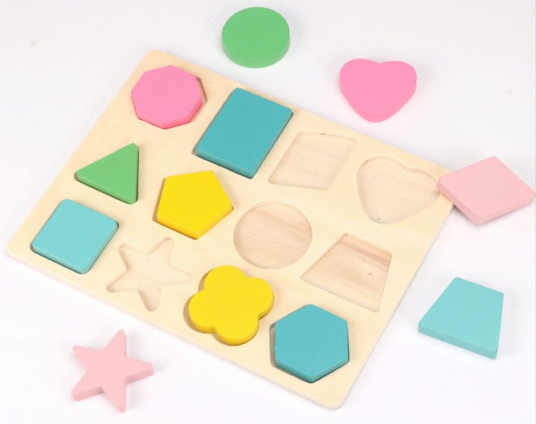 【新品】型はめパズル 色付き 幼児 知育玩具 形状認知 知的発達 子供 マカロン — image 2
