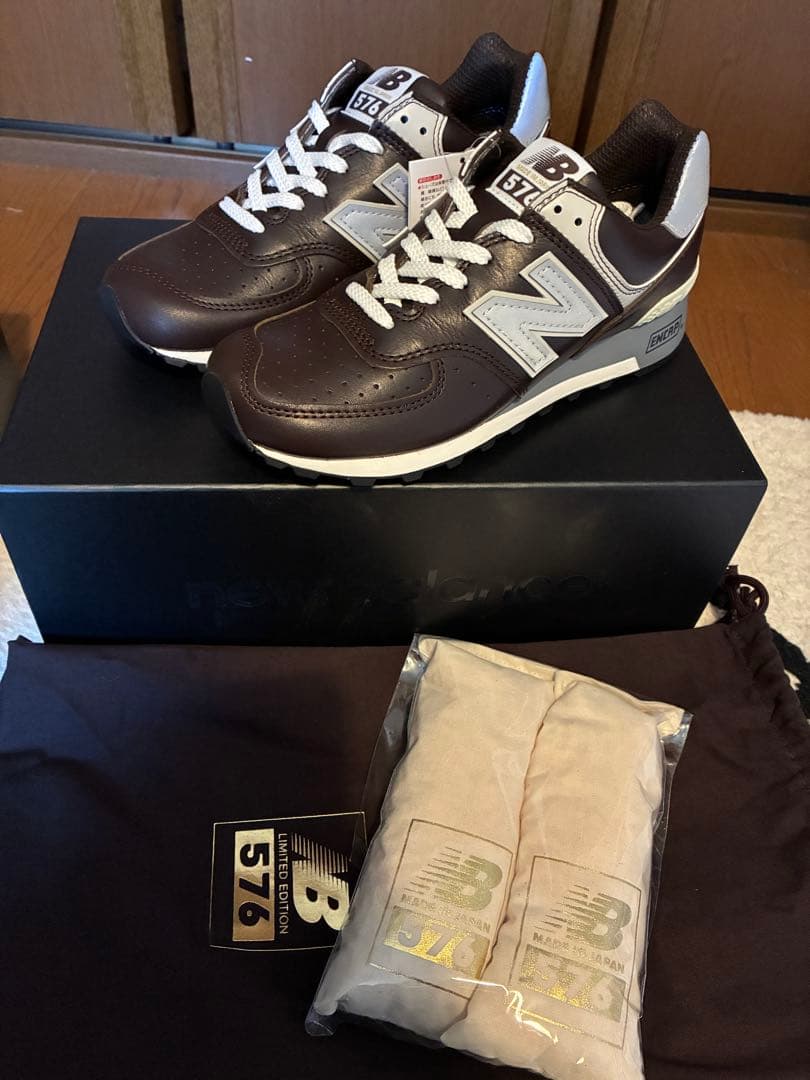 未使用New Balance u576jpレザー スニーカー メイドインジャパン — image 5