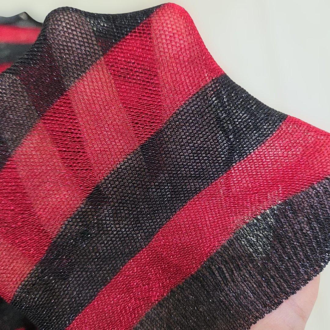 HAIDER ACKERMANN ボーダー柄 シースルー ニット セーターXS — image 5
