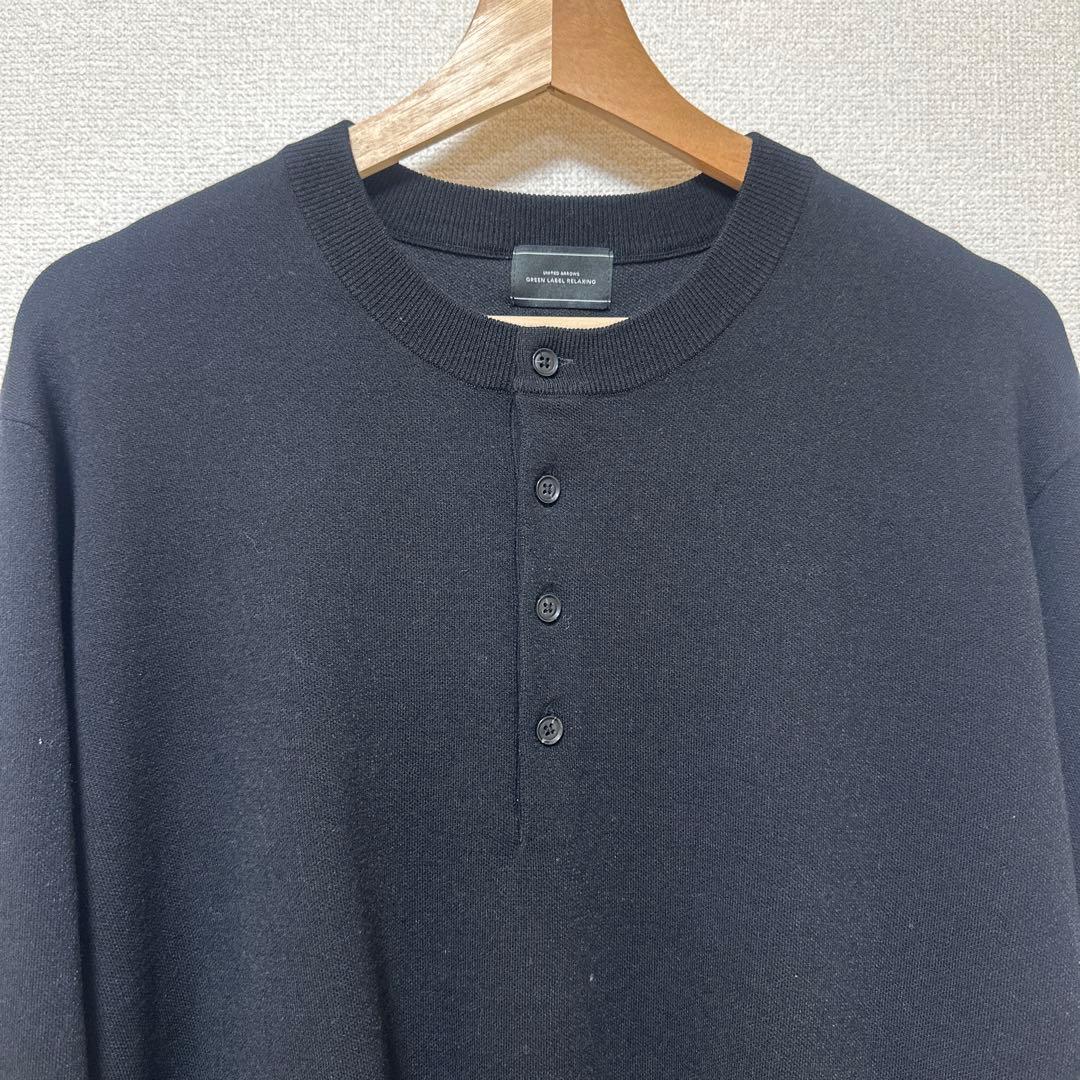【未使用】グリーンレーベルリラクシング ヘンリーネック 薄手ニット — image 2