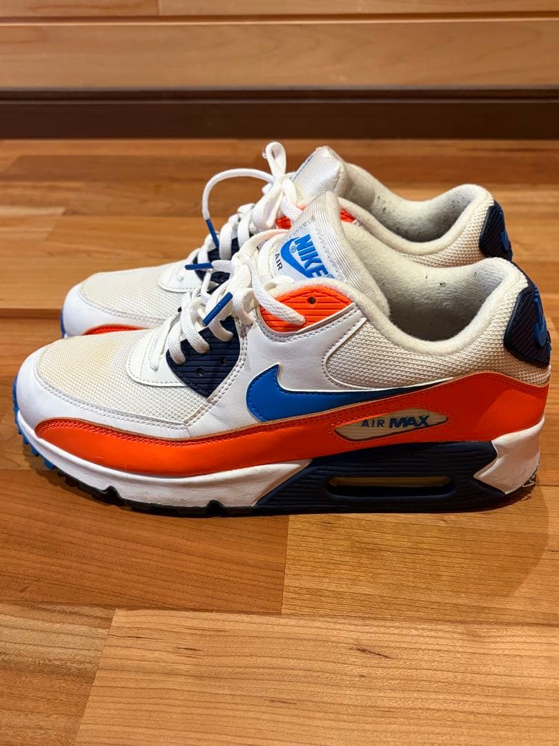 NIKE AIR MAX 90 ホワイト オレンジ ブルー — image 3