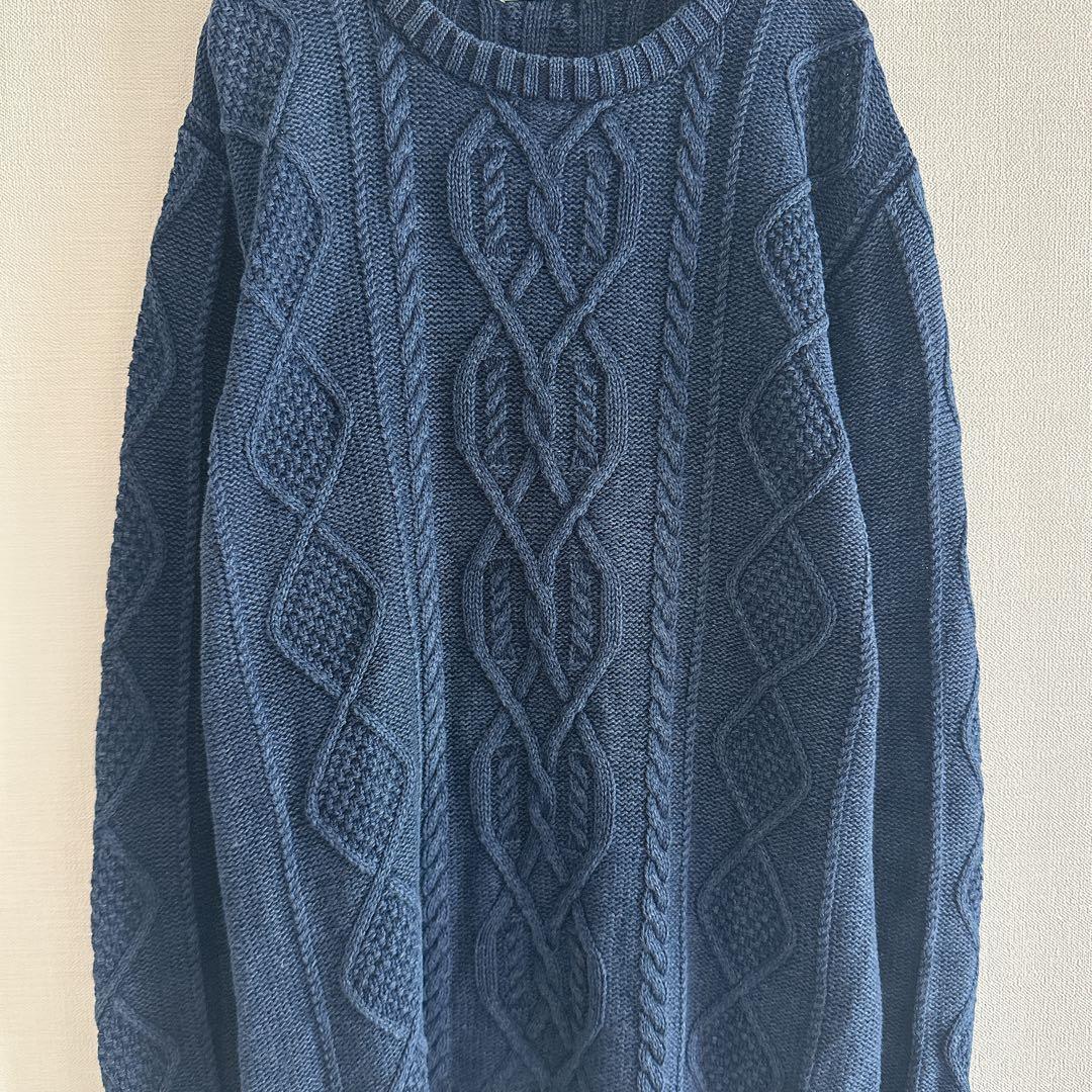 JOURNAL STANDARD ニット ケーブル編み ネイビー M メンズ — image 3