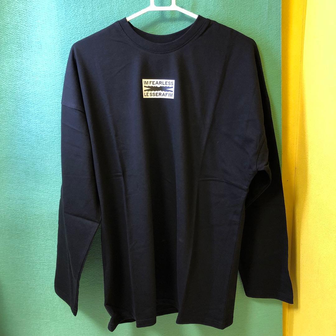め49● 新品 épine LE SSERAFIM ロングTシャツ ブラック — image 4
