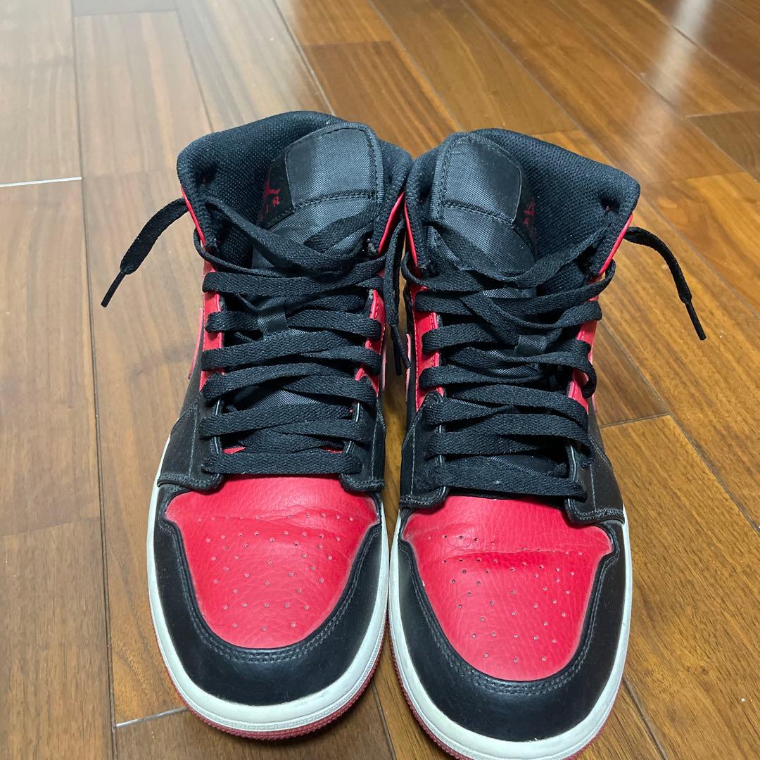 エ*ん様 Nike Air Jordan 1 Mid Red Black — image 2