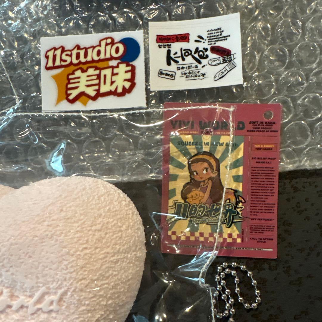 新品未使用 11的世界 希少カラー マカロンピンク スクイーズ ハート — image 3