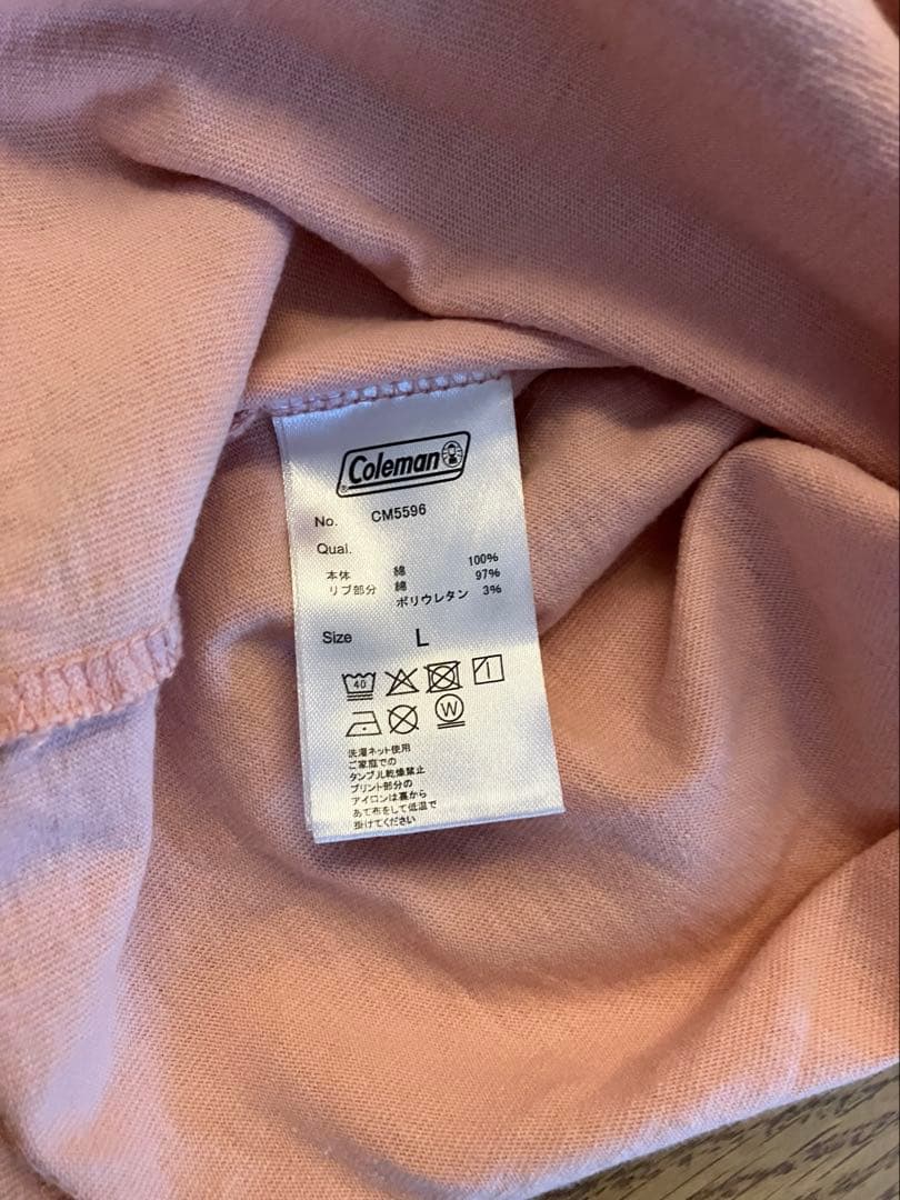 Coleman ワンポイントクラシカルロゴTシャツ ピンク　L — image 3