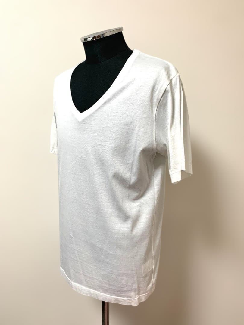 ESTNATION Vネック Tシャツ ホワイト XL — image 2
