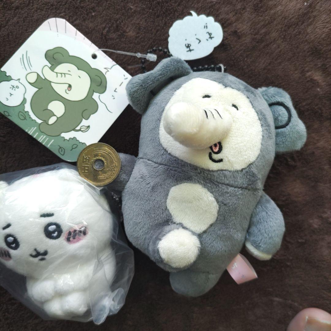 ちいかわと ゾウさん マスコット ぬいぐるみ 2点セット — image 3