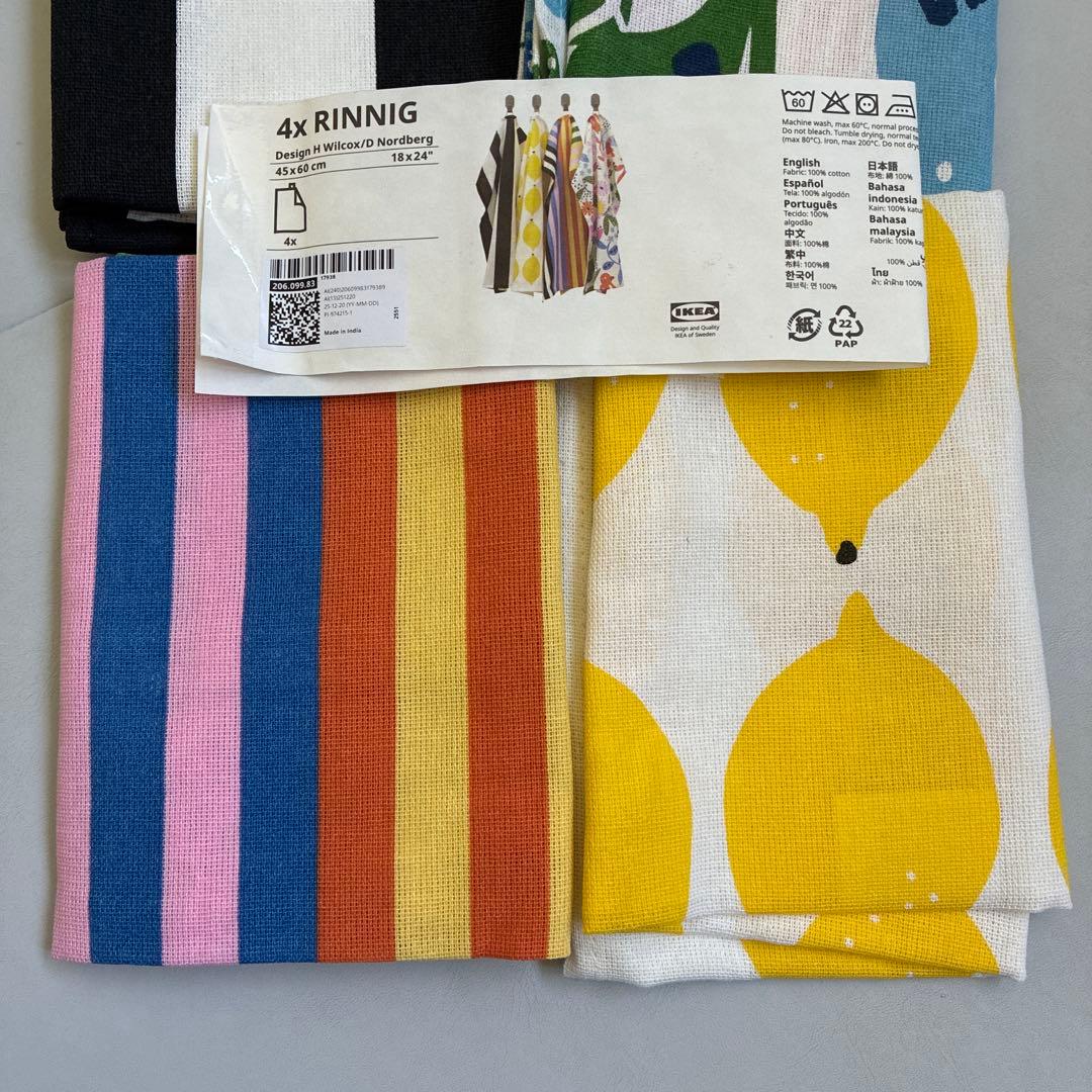 【新品】IKEA　RINNIG リンニング キッチンクロス　4枚セット　ふきん — image 3