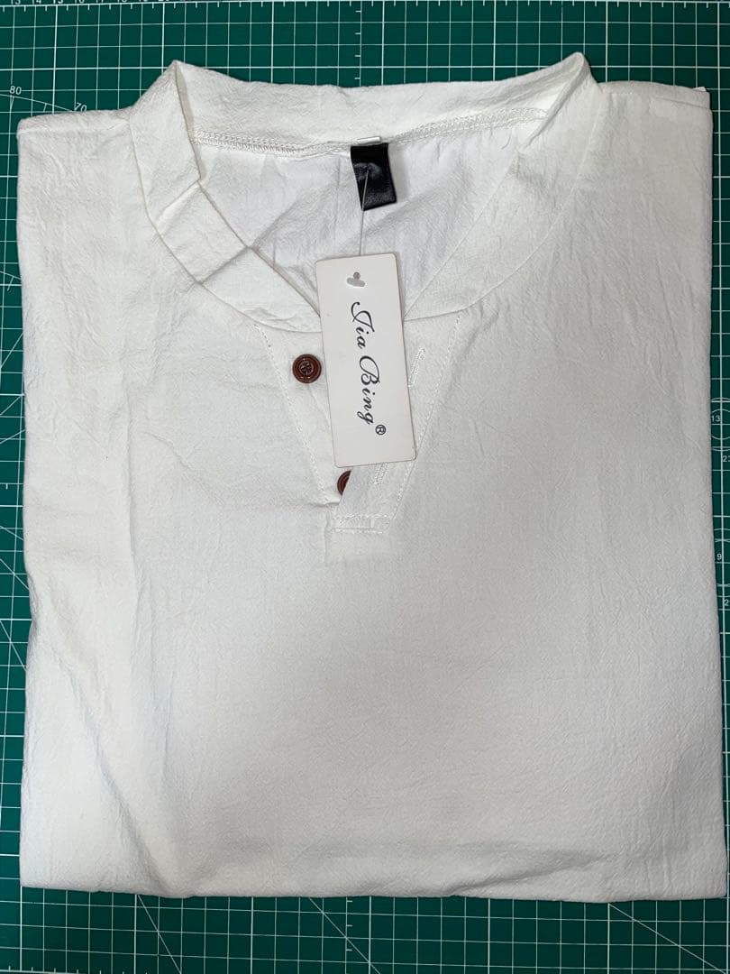 ❣新品❣　Jia Bing ヘンリーネック Tシャツ ホワイト — image 2
