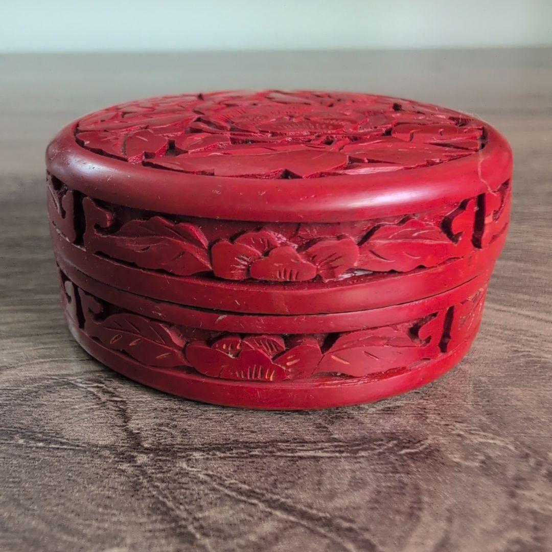 中国伝統工芸品　堆朱　香合　牡丹 — image 2