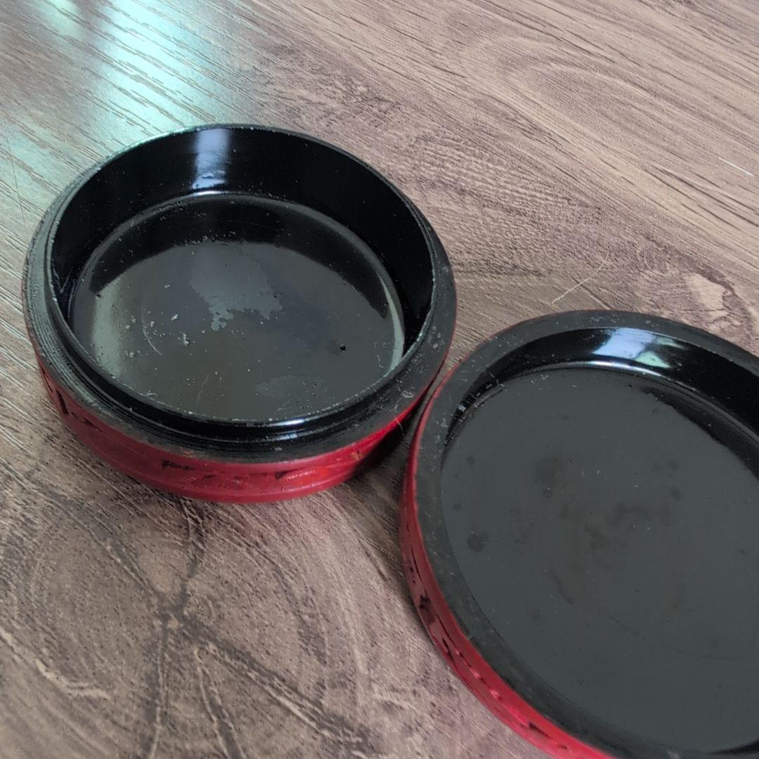 中国伝統工芸品　堆朱　香合　牡丹 — image 4