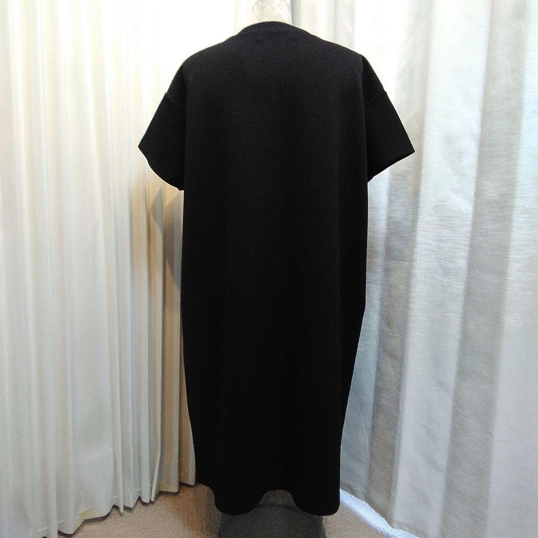 Leahmatin　ストレッチ スリットネック半袖ワンピース　オーバーサイズM — image 3