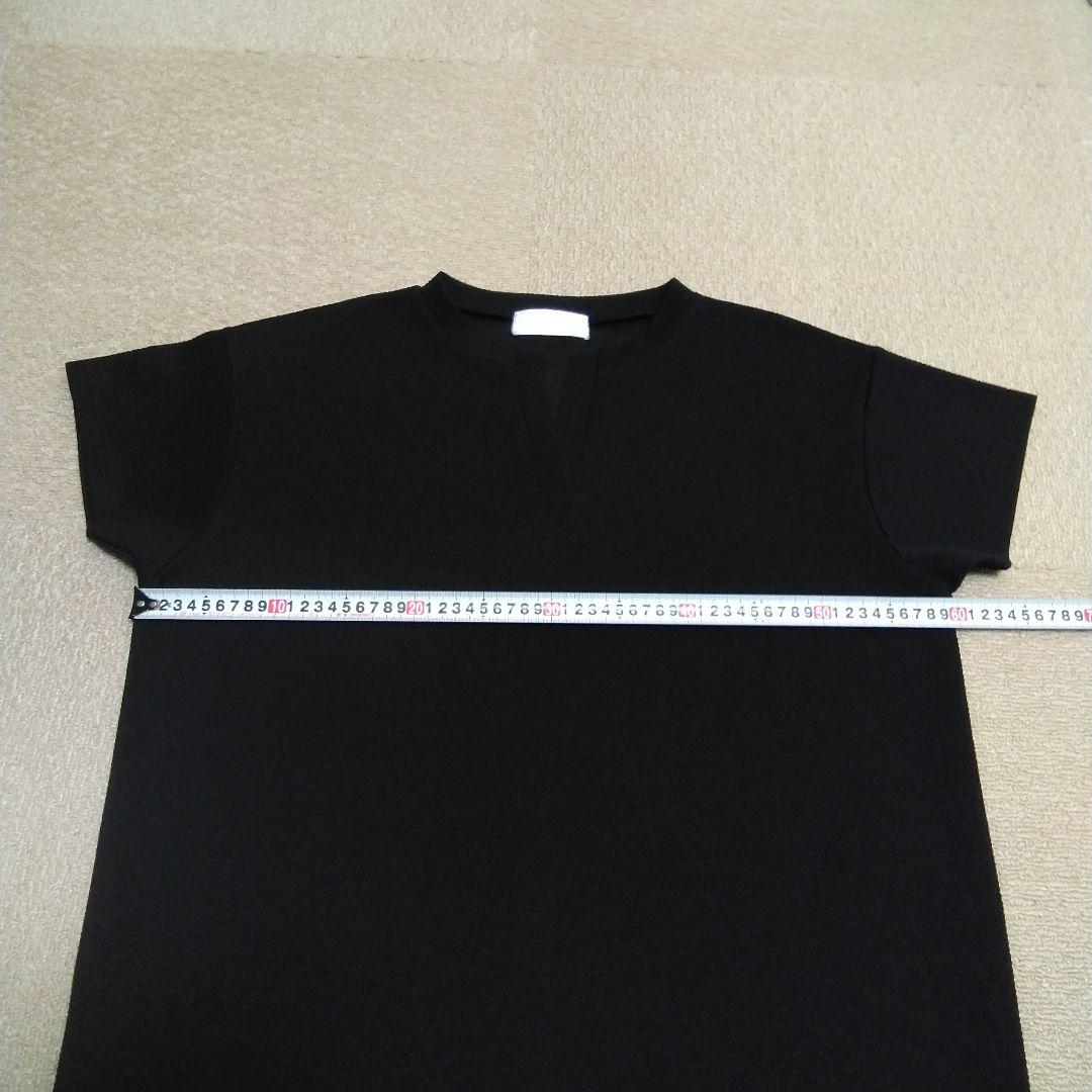 Leahmatin　ストレッチ スリットネック半袖ワンピース　オーバーサイズM — image 5