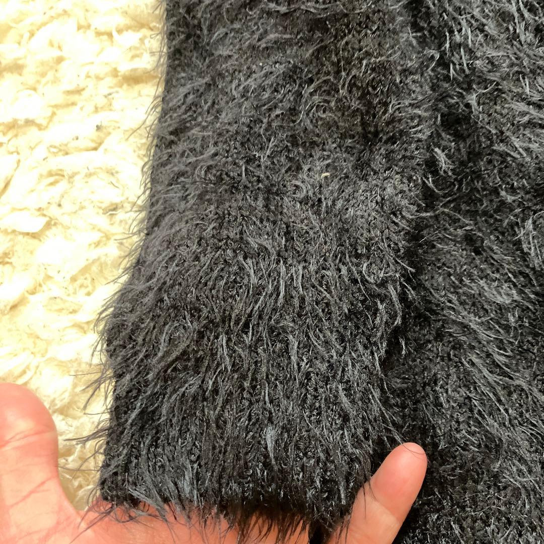 カーディガン　シャギー風　ニット　M サイズ　ブラック　ふわふわ　新品　羽織り — image 2