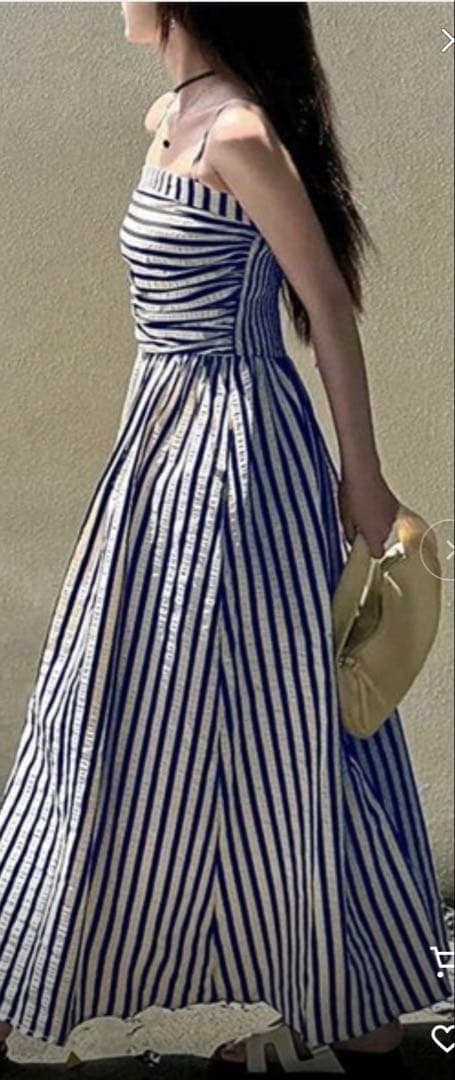 FREE STYLISTS ストライプ柄 キャミワンピース ロング丈 — image 3