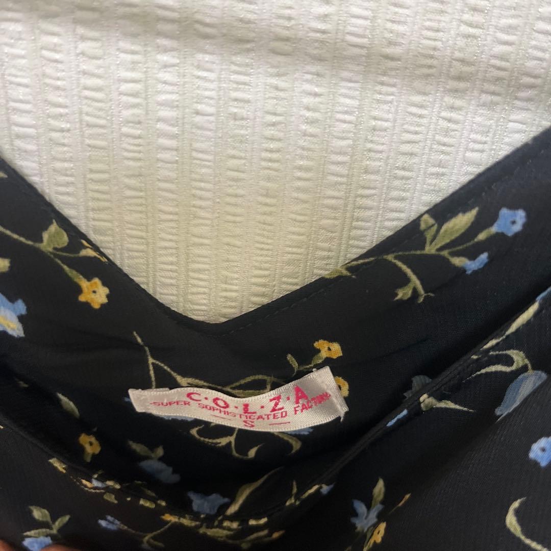 COLZA 花柄キャミワンピース ブラック Sサイズ — image 2