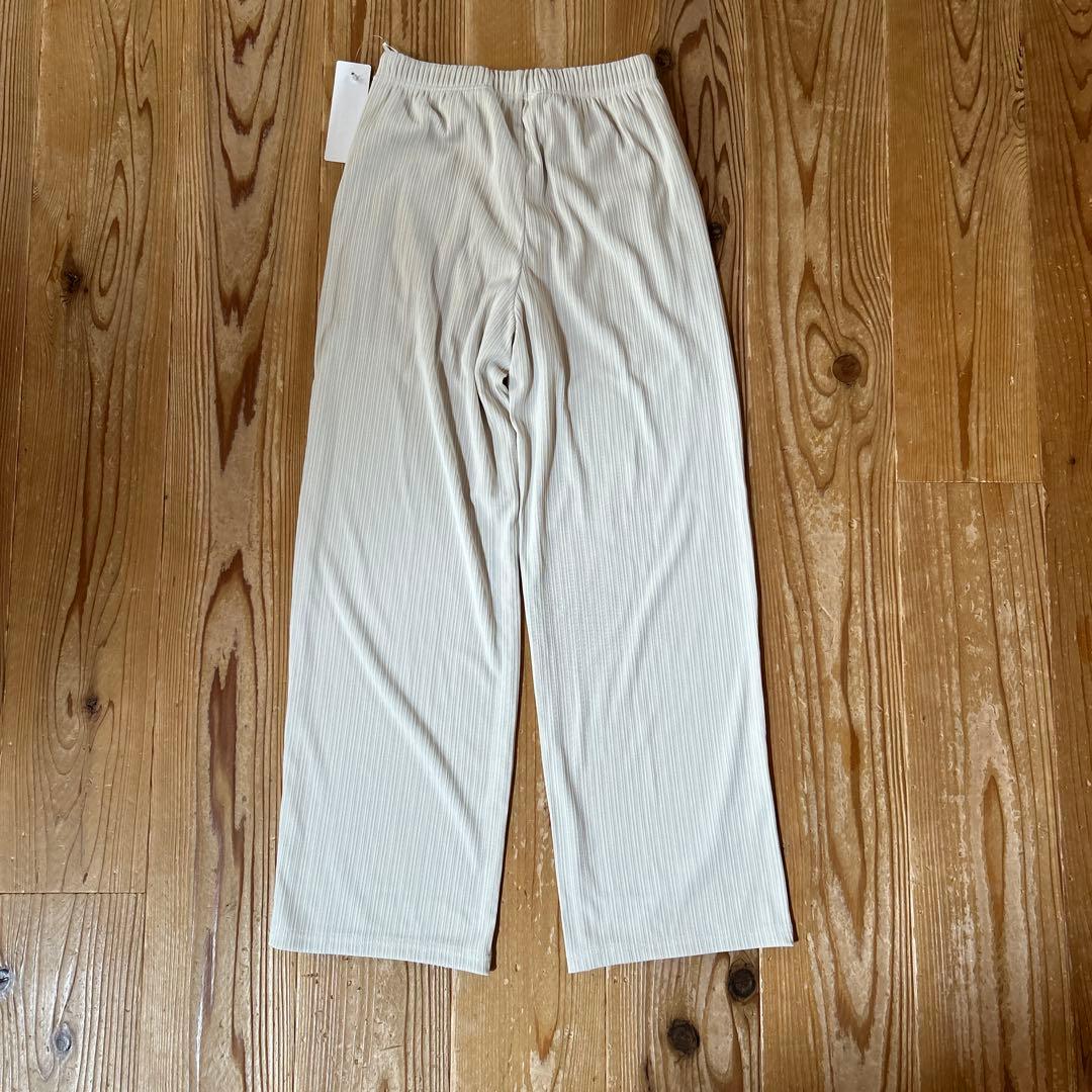 【新品タグつき】GU リブプルオンパンツ　XS ナチュラル — image 2