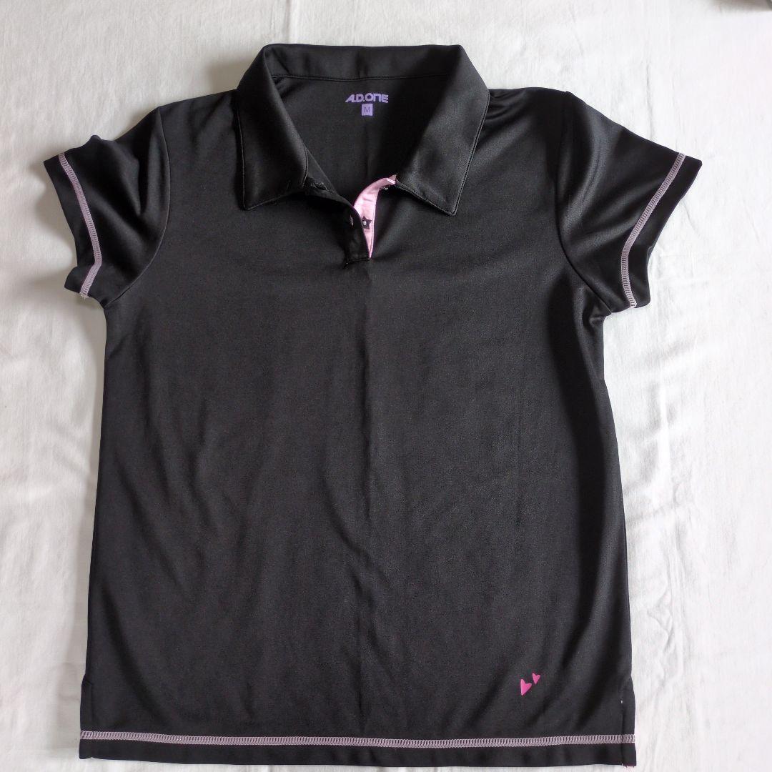 A.D.ONE ポロシャツ ブラック ピンク Mサイズ — image 5