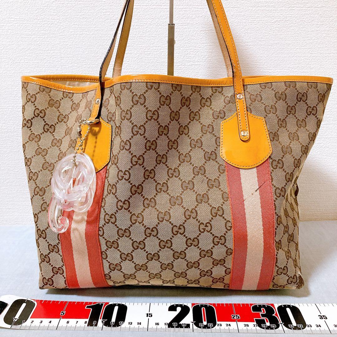 280 グッチ　シェリーライン　ハンドバッグ　ggストリーム ggキャンバス — image 2