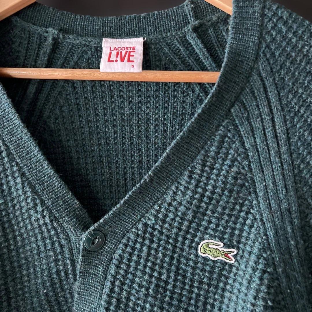 LACOSTE ダークグリーン カーディガン サイズS — image 2