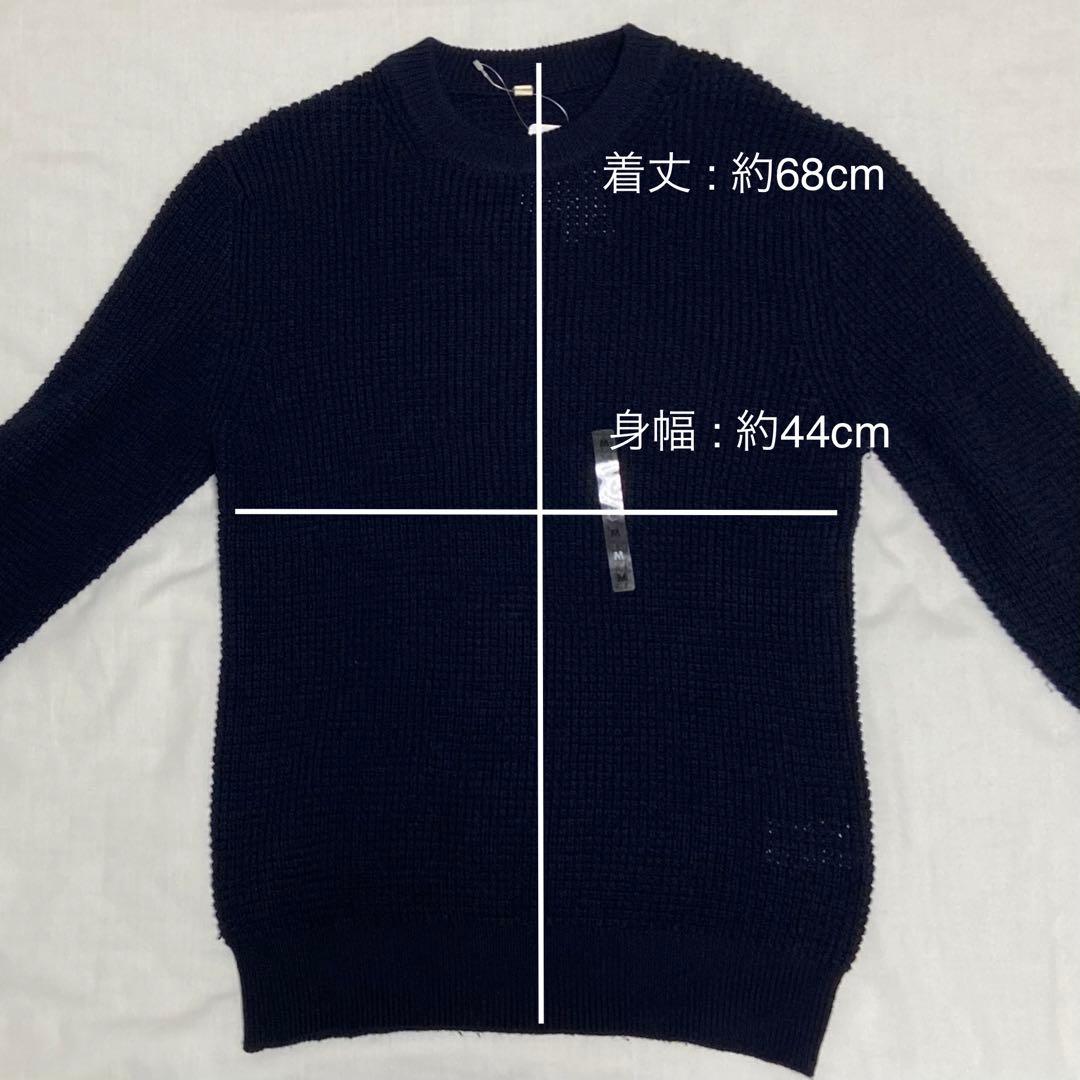 メンズ 長袖 ニット ワッフル プルオーバー M — image 5